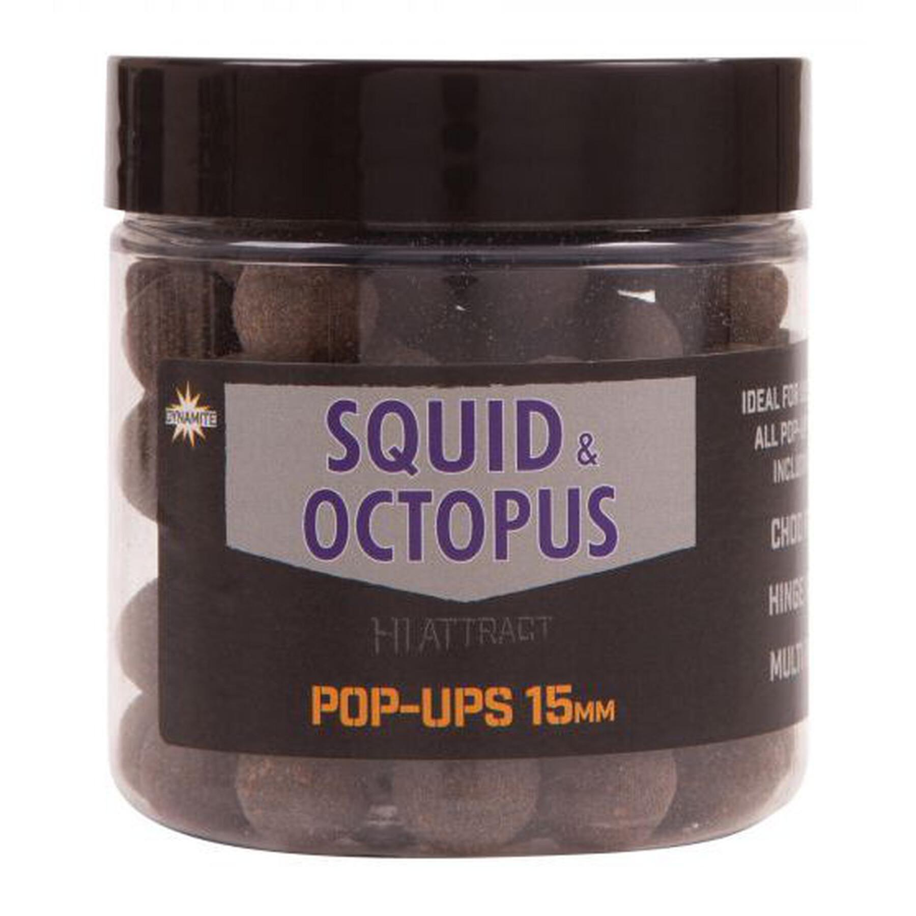 Bouillettes flottantes Dynamite Baits pop-ups squid & octopus 15 mm