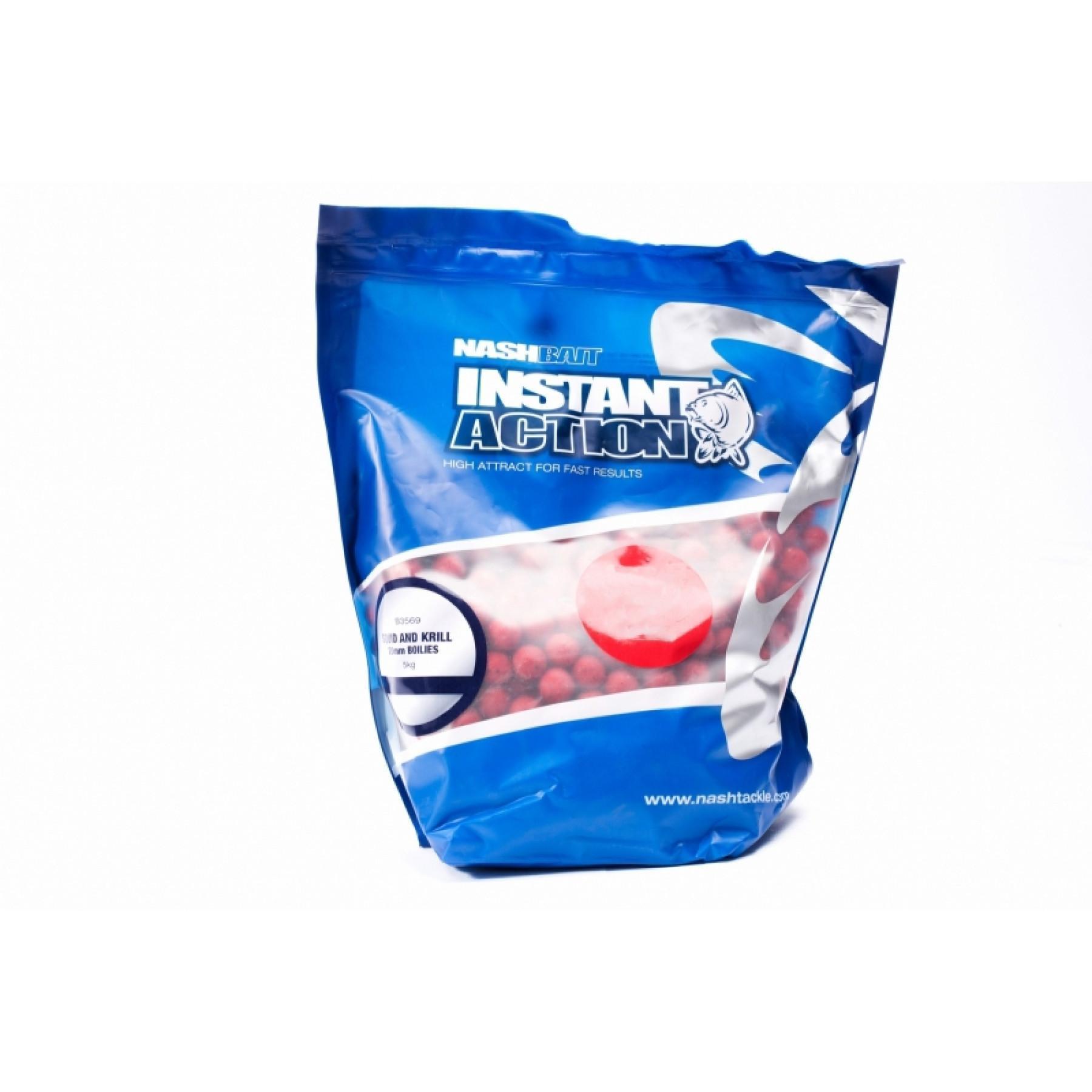 Bouillettess Nash Instant Action Squid and Krill 18 mm (1kg)