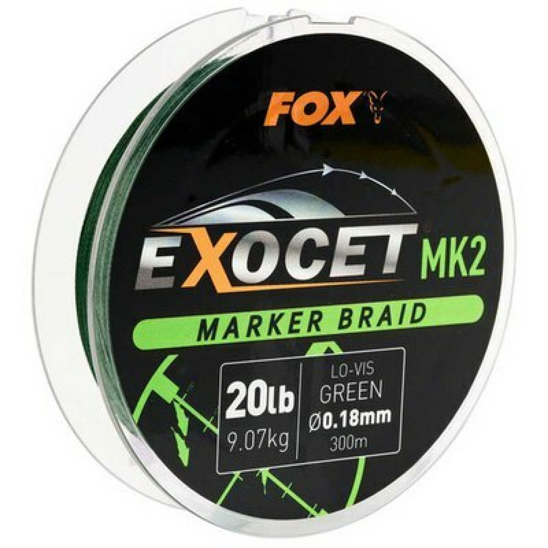 Fil tressé Fox Exocet MK2 Spod & Marker Braid 0.18mm/20lb x300m
