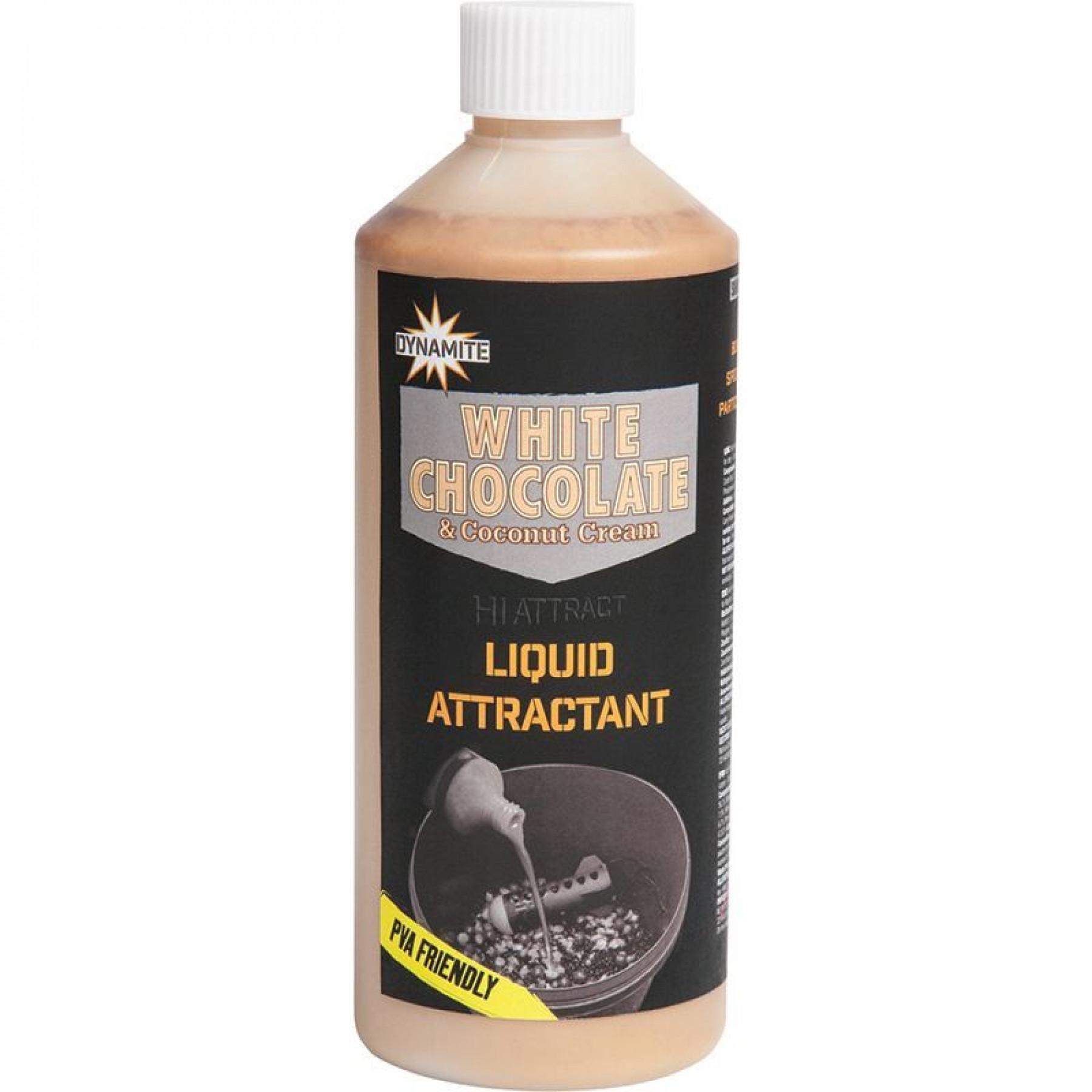 Liquide attractant Dynamite Baits Chocolat Blanc & Noix de coco 500ml