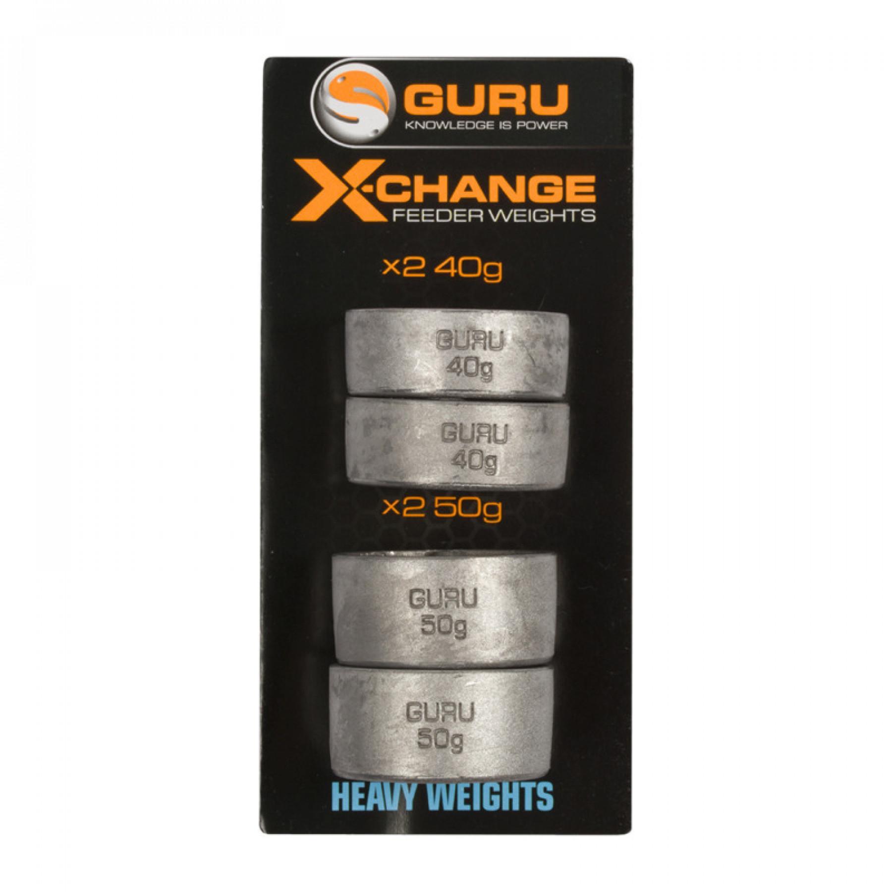 Poids de Chargeur Guru X-Change Distance Feeder 2x40g 2x50g