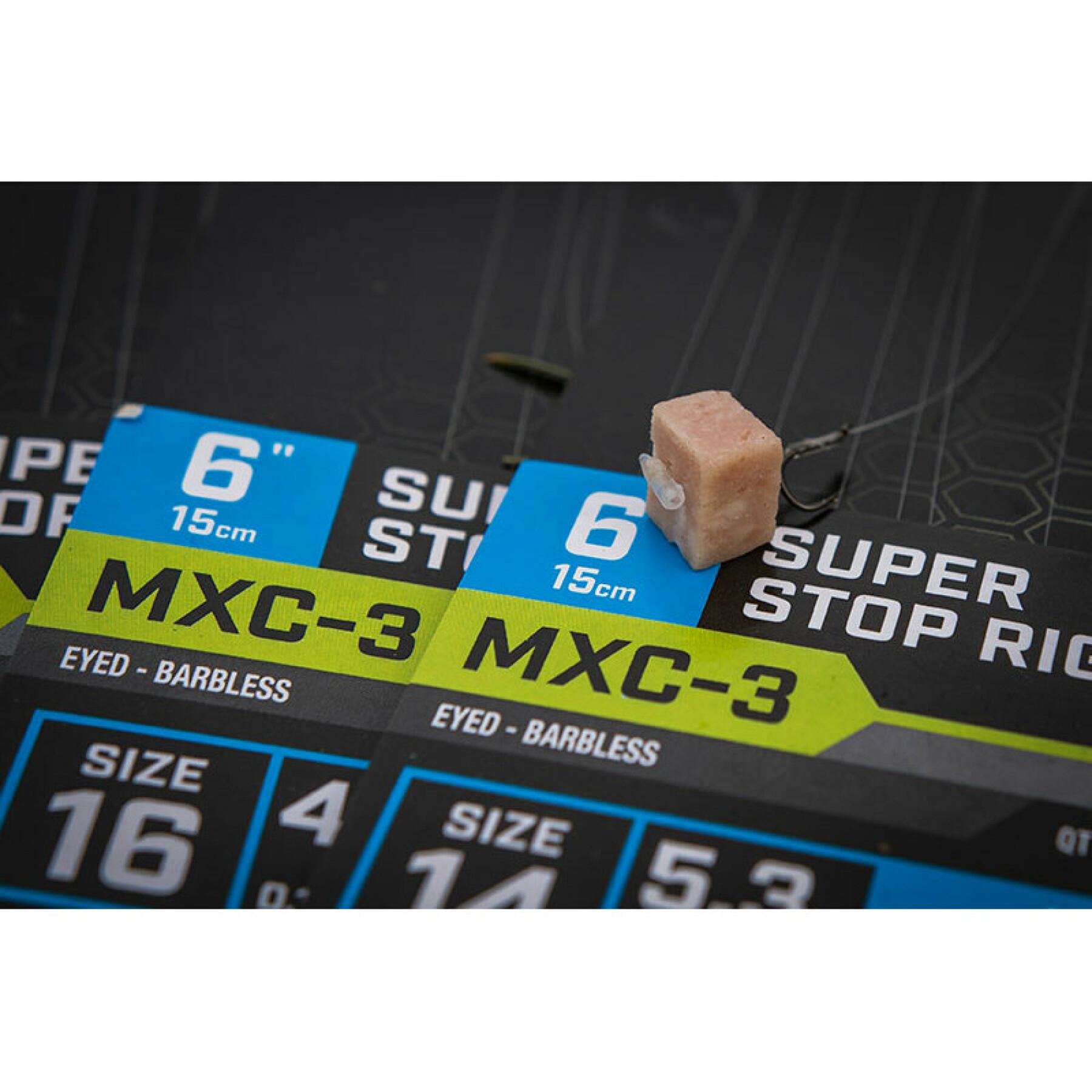 Bas de ligne sans ardillon Matrix MXC-3 Super stop 15cm x8