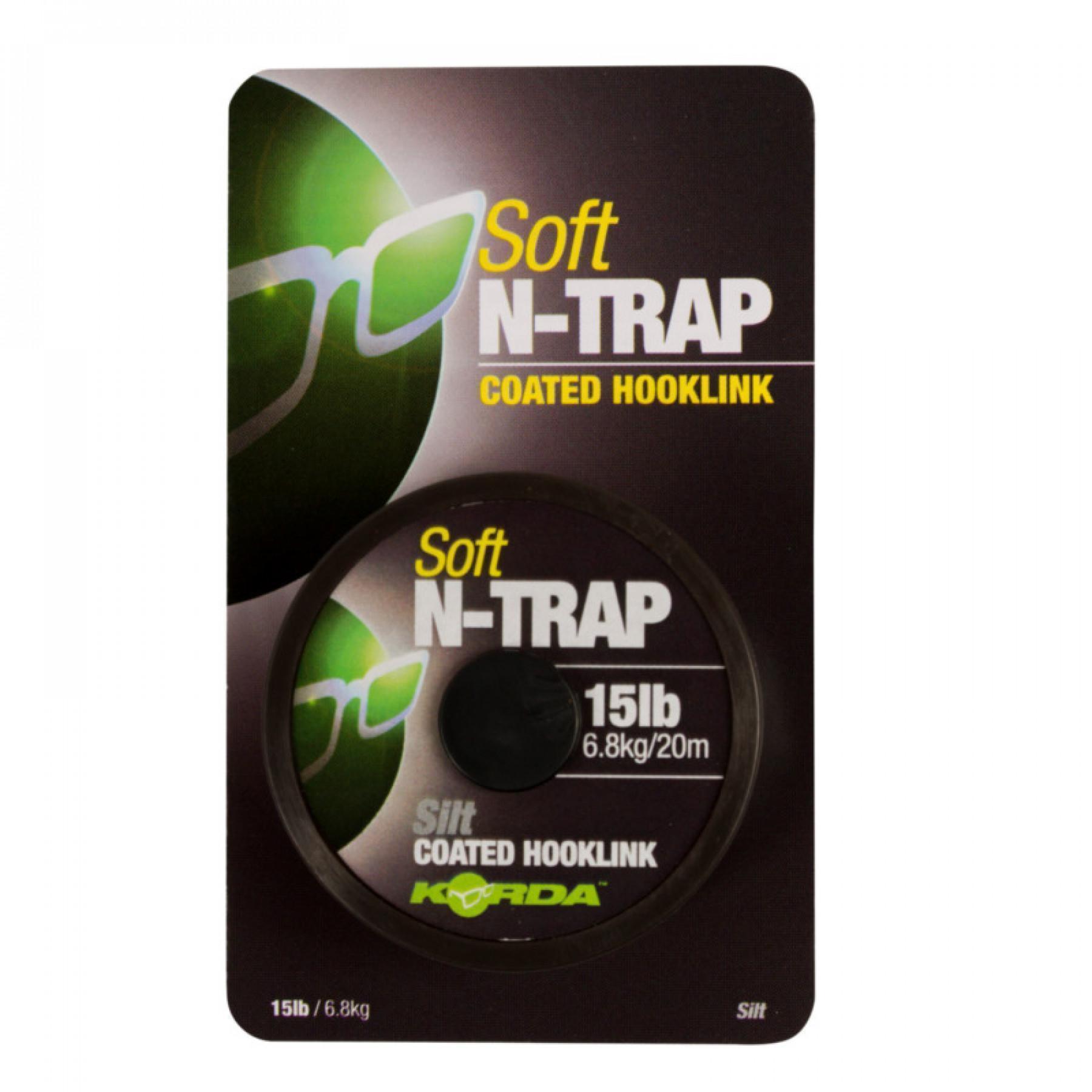 Tresse a bas de ligne gainee korda N-TRAP Soft 6.8kg