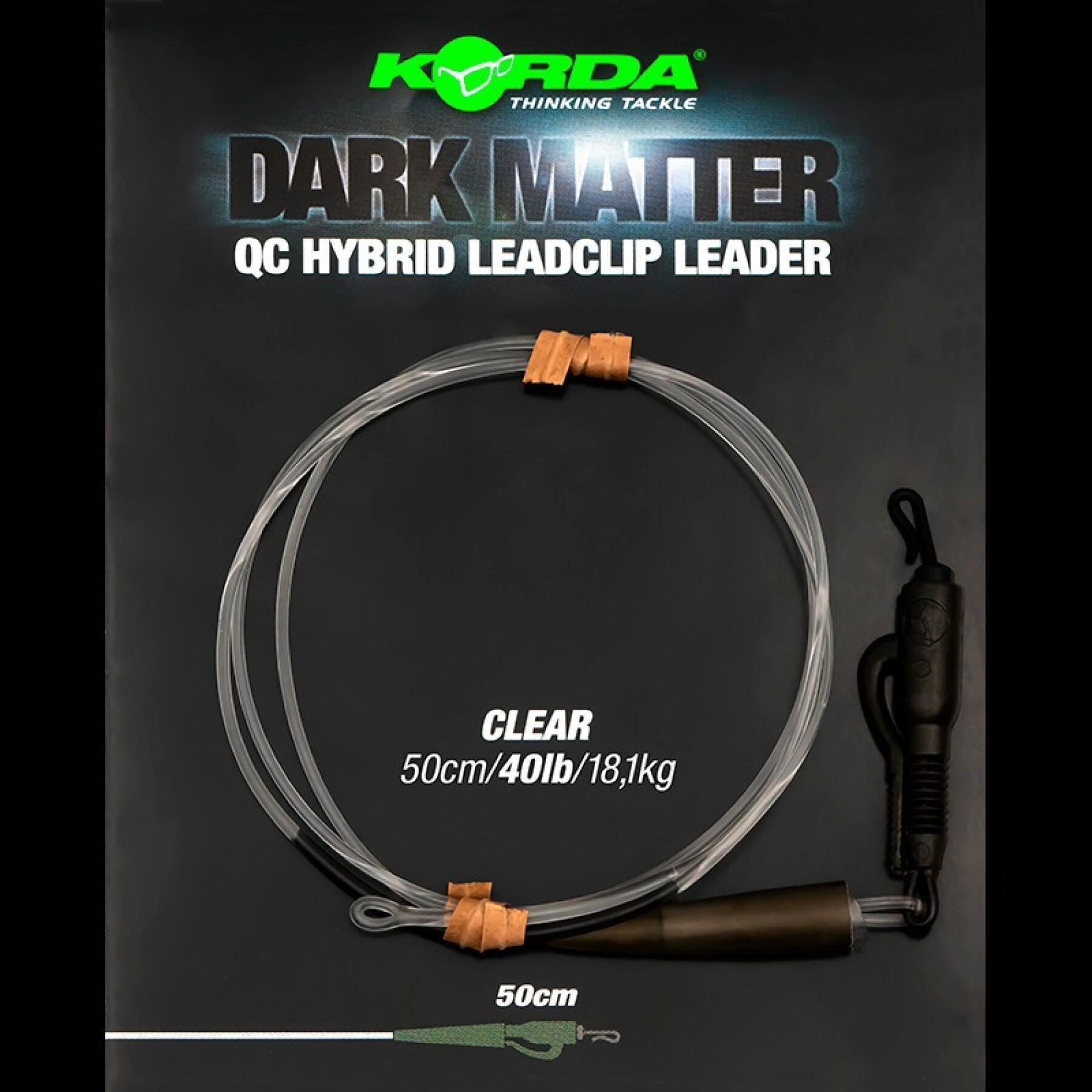 Clip Hybride Korda Dark Matter Leader 50 cm QC Clear