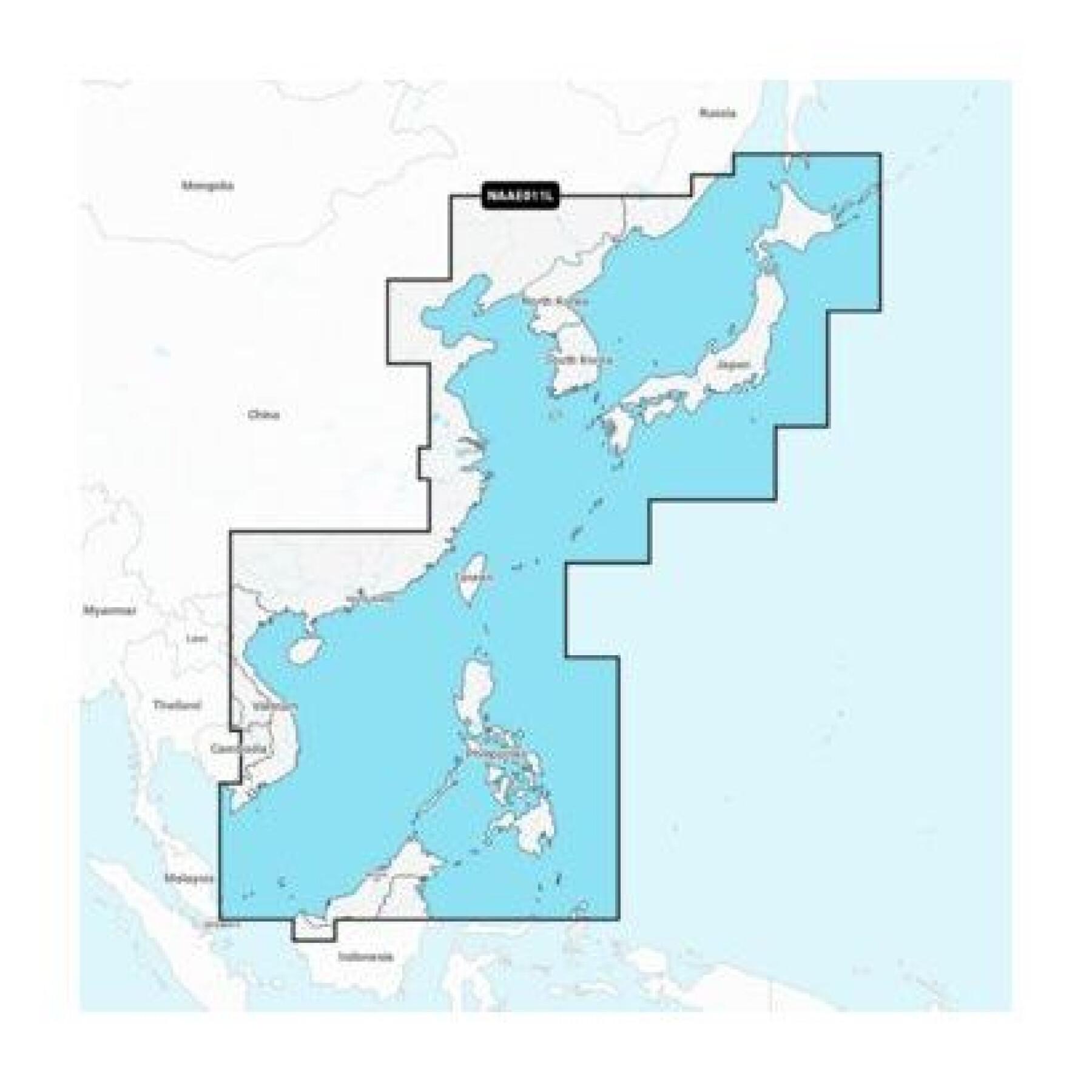 Carte navigation Mer de Chine et Japon Navionics SD