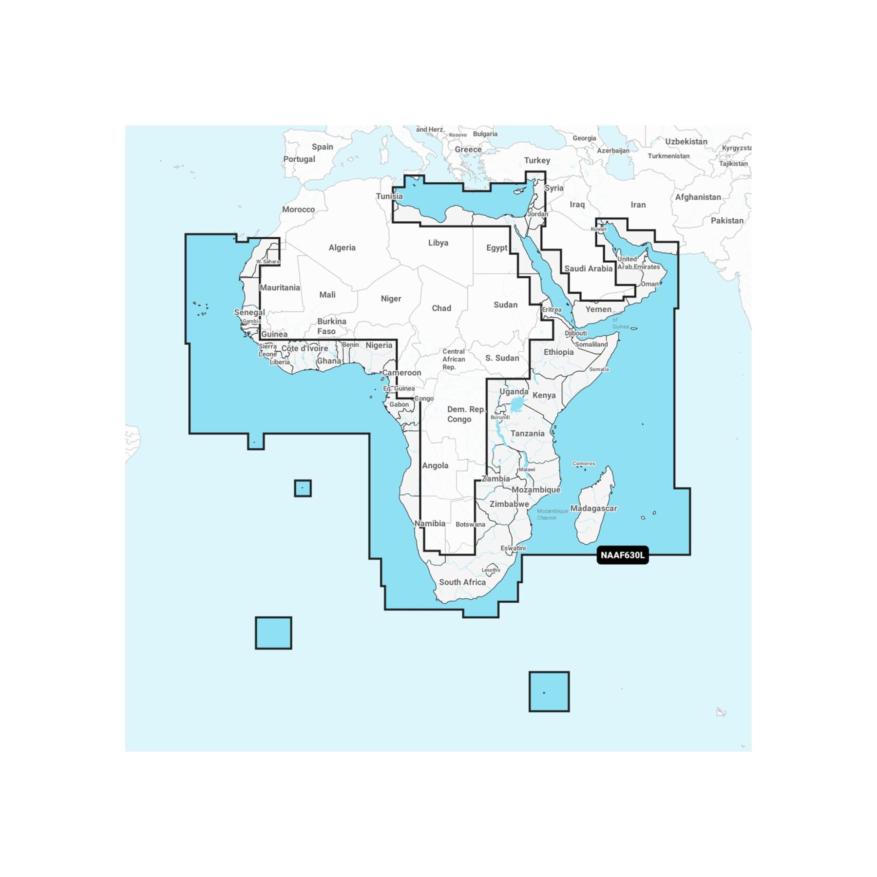 Carte de navigation  + Large SD - Afrique - Moyen Orient Navionics