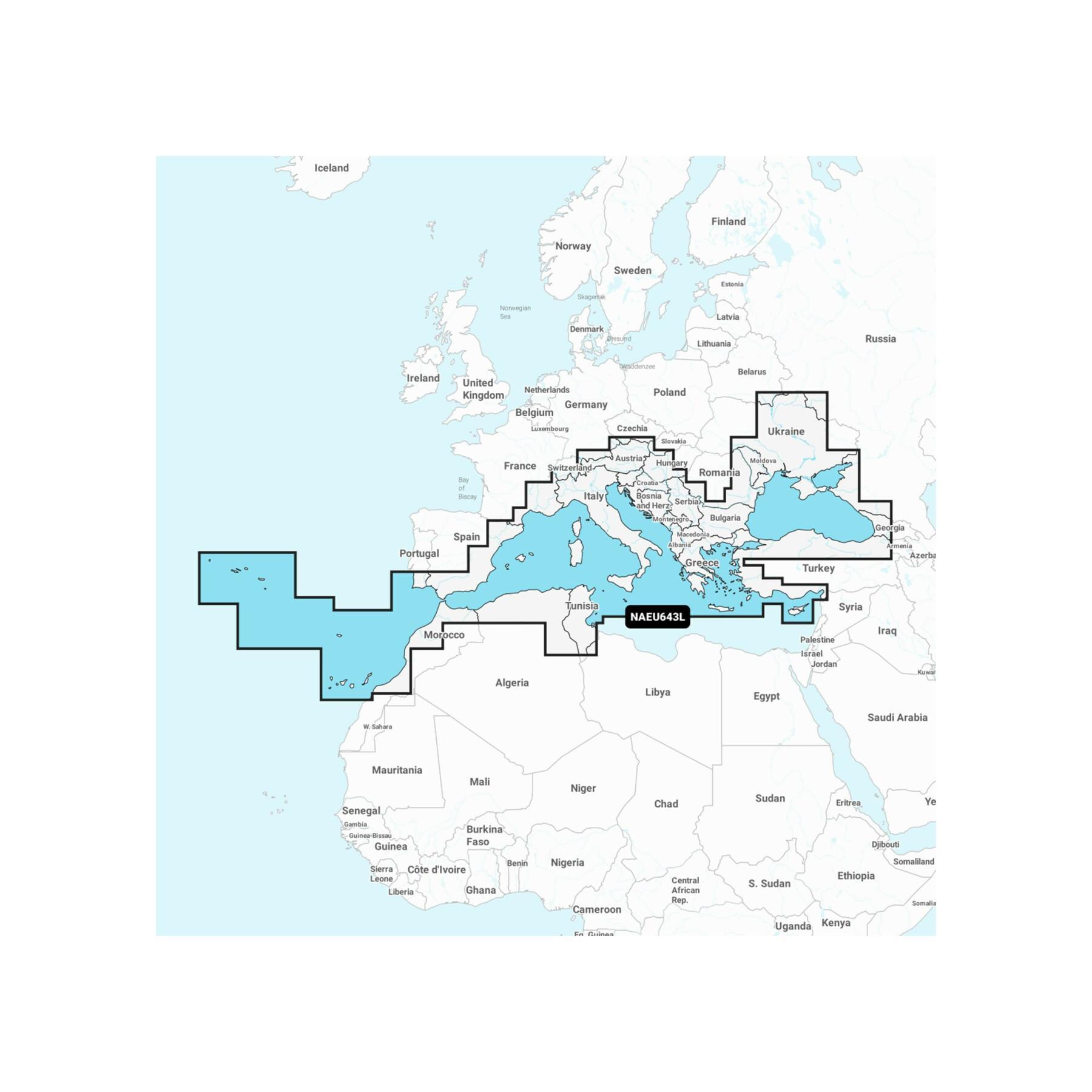 Carte de navigation + Large SD - Méditerranée - Mer Noire Navionics