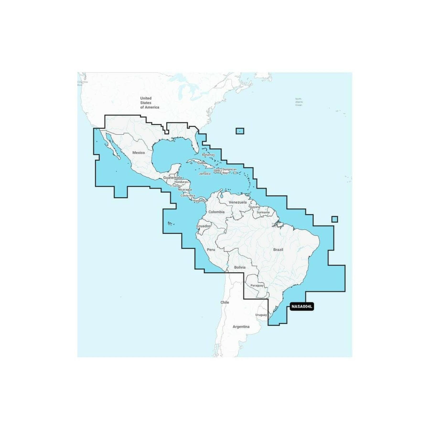 Carte de navigation + Large SD - Mexique – Caraîbes - Brésil Platinum Navionics
