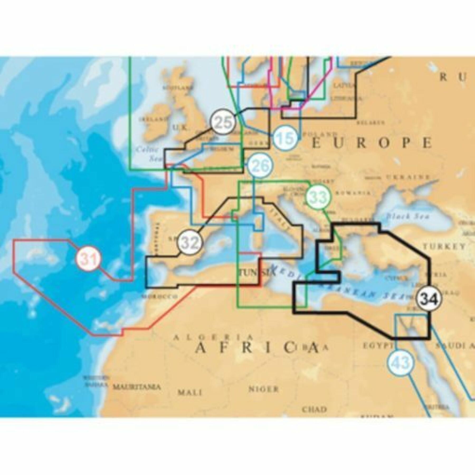 Carte de navigation SD + SD - Méditerranée Est Platinum Navionics