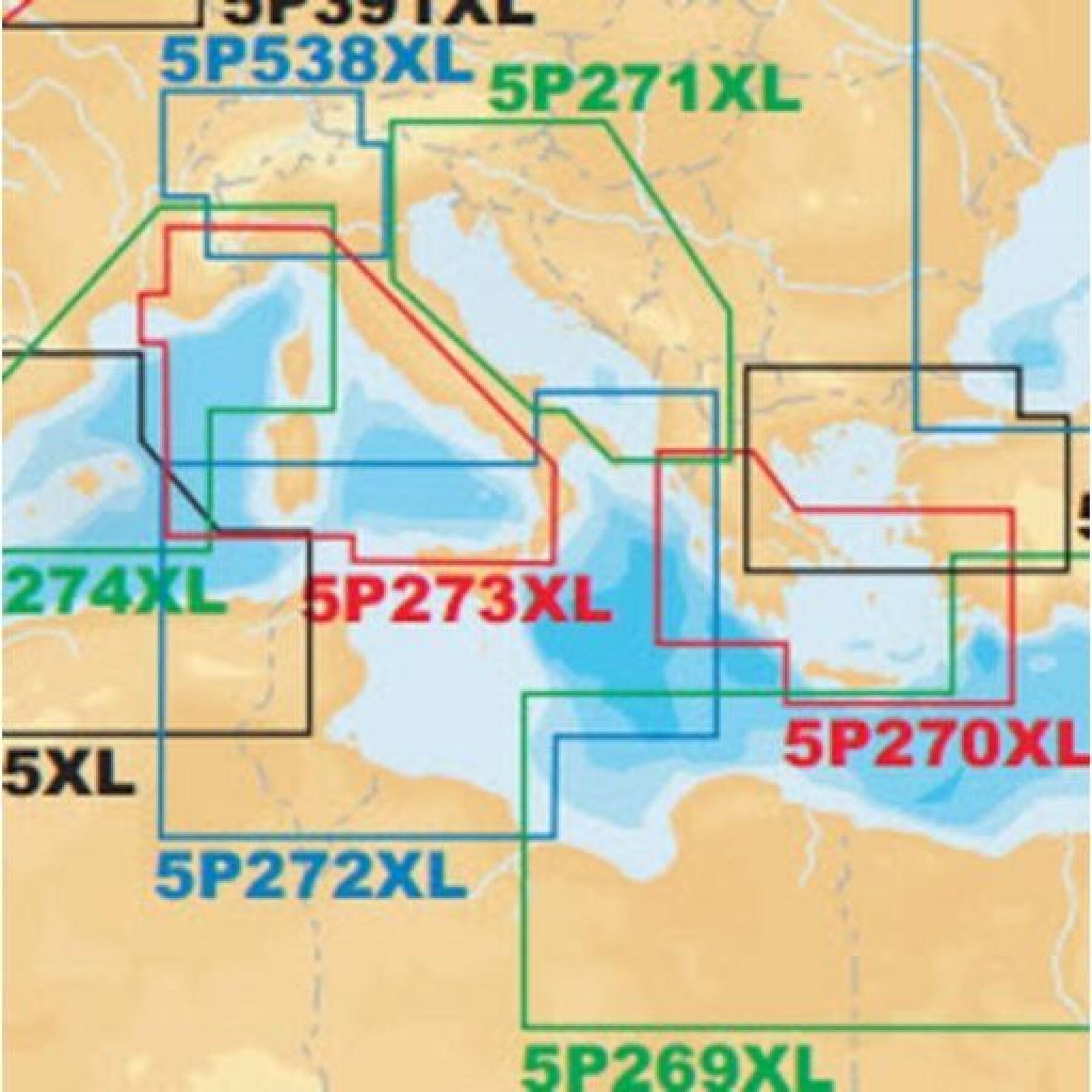 Carte de navigation SD Platinum + XL SD - Centrale Méditerranée Navionics