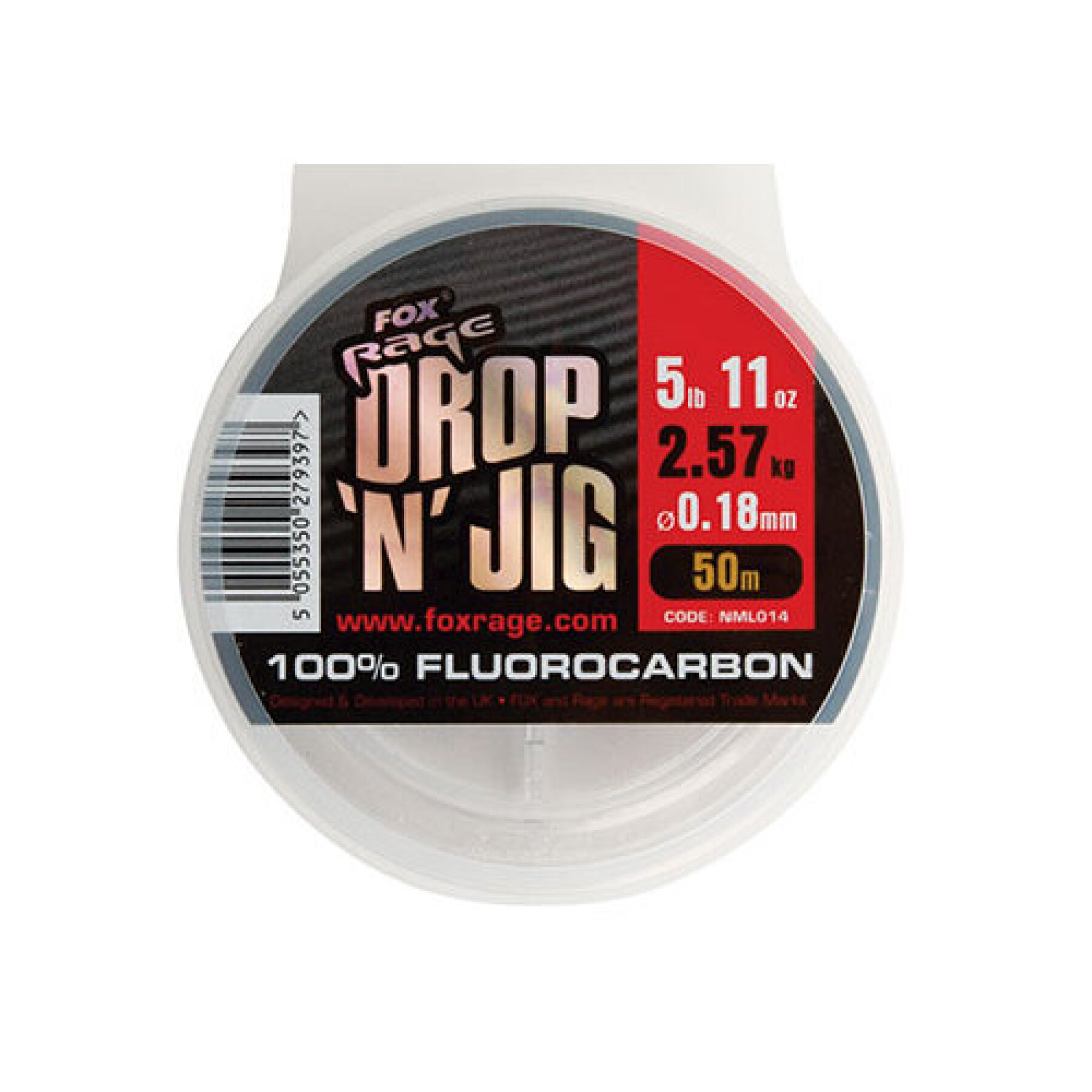Fluorocarbone Fox Rage drop & jig 7.52kg / 16.58lb x 50m