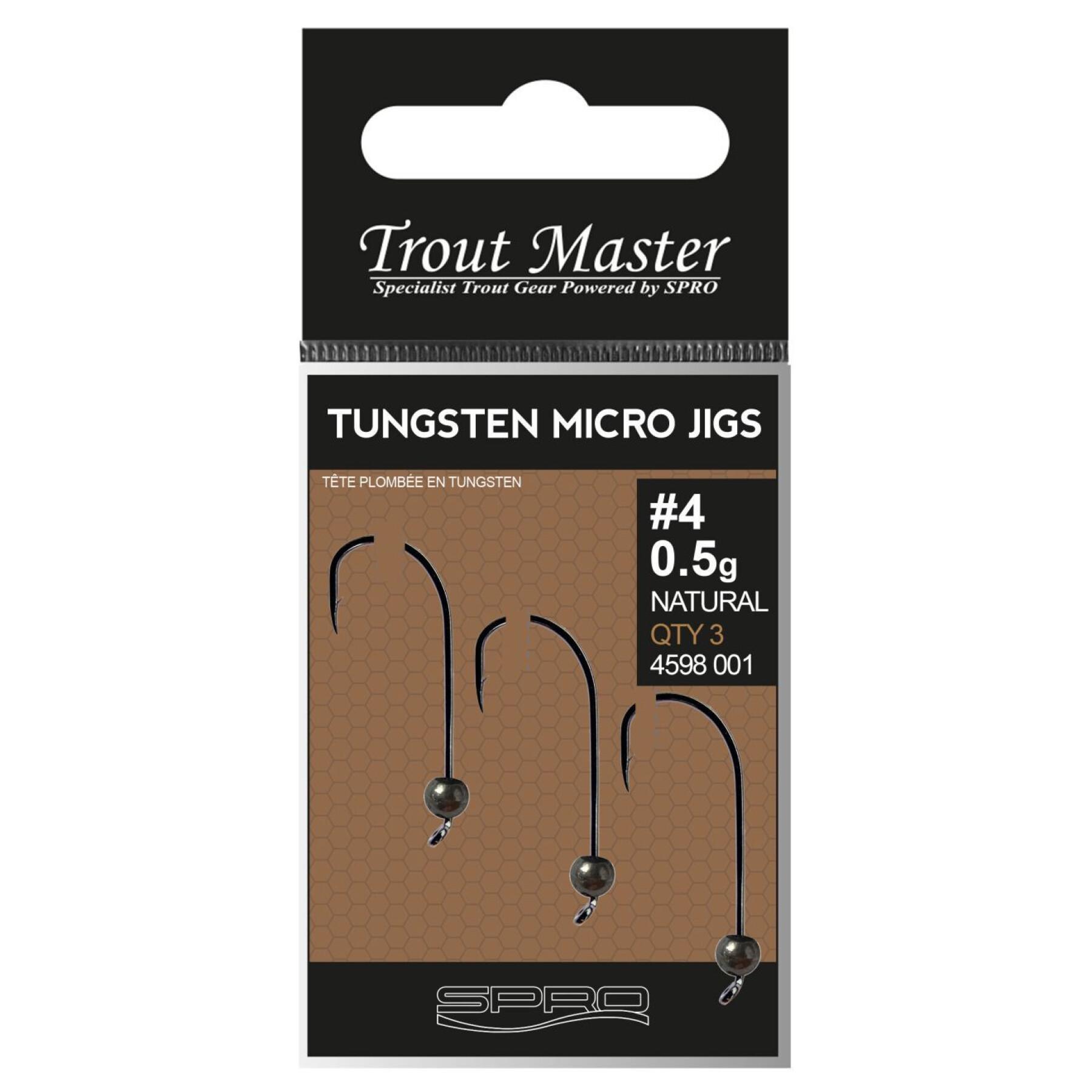 Tête plombée Trout Master Tungsten Micro Jig 0,5 g