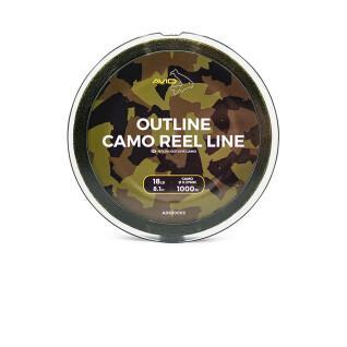 Nylon de pêche Avid Outline camo reel line 12lb 1000 m 1x3