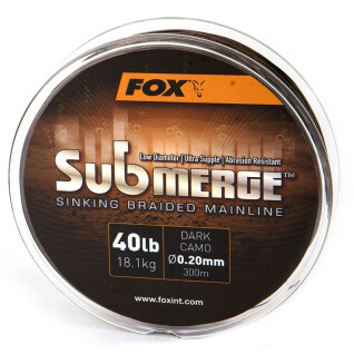Fil tressé Fox Submerge Dark Camo 25lb/0.16mm 300m