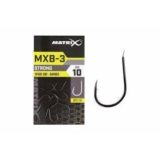 Hameçons Matrix MXB-3 Barbed Spade End x10