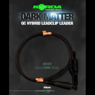 Clip Hybride Korda Dark Matter Leader 50 cm QC Weed