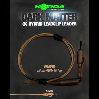 Clip Hybride Korda Dark Matter Leader 50 cm QC Gravel