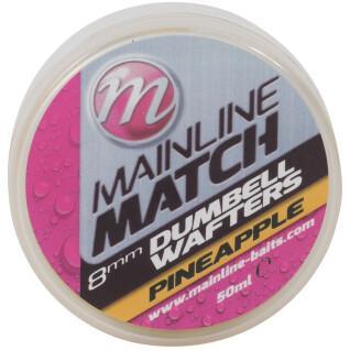 Bouillettes Mainline Match Dumbell Wafters 6 mm Pineapple