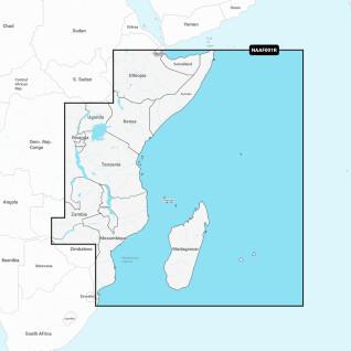 Carte de navigation + Regular SD - Afrique Est - Madagascar - Réunion Navionics